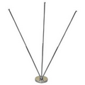 11.4-20" Metal Telescopic Flagpole for Three Flags